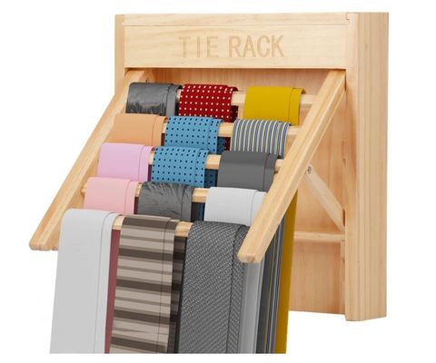 Stylisch aussehen Wand montiert Holz Krawatten Organisator Gürtel Hanger Krawattenhalter für Platzersparnis