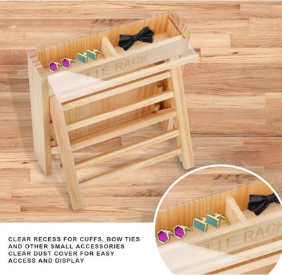 Stylisch aussehen Wand montiert Holz Krawatten Organisator Gürtel Hanger Krawattenhalter für Platzersparnis