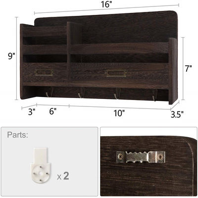 Wandmontiertes Regal Kleidung Hängender Schlüsselhoßer für Wanddekorationsmerkmale