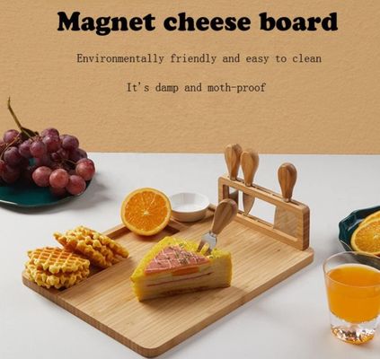 Kostenlose Probe Bambuskäsebrett und Messer-Set zum Schneiden von Süßwaren
