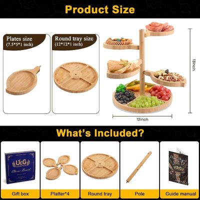 Party-Display-Stand Holz-Cupcake-Turm-Set mit individuellem Logo und Klappstand