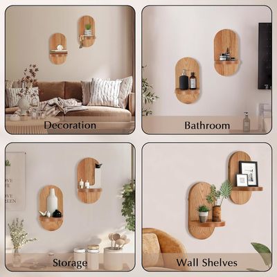 Funktionale Multifunktions-Design-Wandregale aus Holz für das Home Office