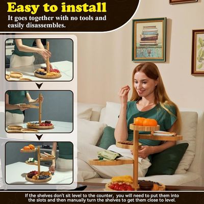 Party-Display-Stand Holz-Cupcake-Turm-Set mit individuellem Logo und Klappstand