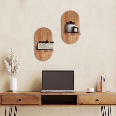 Funktionale Multifunktions-Design-Wandregale aus Holz für das Home Office