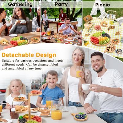 Party-Display-Stand Holz-Cupcake-Turm-Set mit individuellem Logo und Klappstand