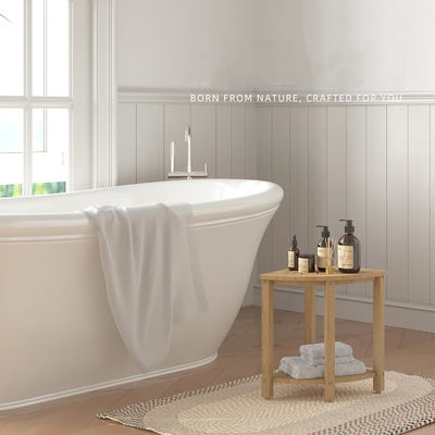 Wohnzimmermöbel maßgeschneidert einfach zu montieren Bambus Bad Duschhocker mit Regal