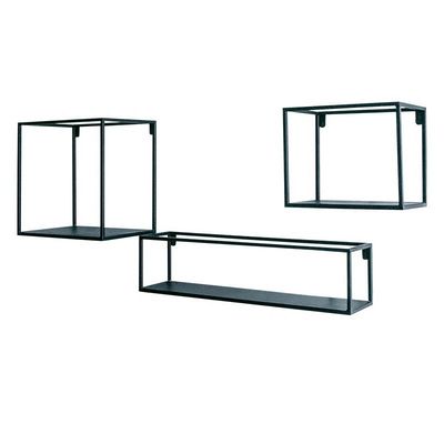 NO Aufblasbares Holz-Wandregal mit modernen Metall- und Massivholzregalen