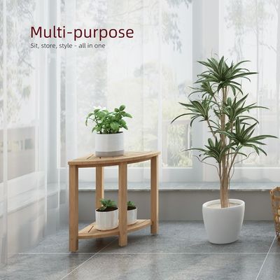 Kein zusammengefalteter Bamboo-Badezimmer-Duschhocker mit Regal Das ultimative Bad