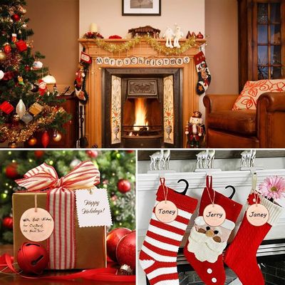 Dekoratives Handwerk Holz Coaster 3,5 bis 4 Zoll Naturholz mit Loch nachhaltig