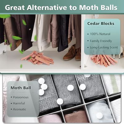 Ordnen Sie Ihre Schränke und Schubladen mit aromatischen Zedernblöcken in gewöhnlicher Größe oder nach Maß