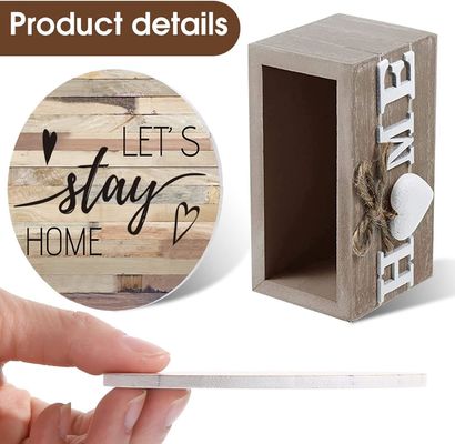 Custom Logo Größe Heimdekoration Holz Herz Coasters für Getränke Artikel Taschenhalter Matte