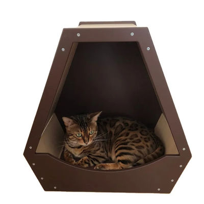 Speichern Sie Platz Funktion Haustierhaus mit modernem Holzdesign und natürlicher Holzfarbe