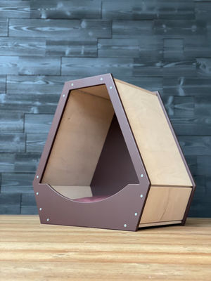 Speichern Sie Platz Funktion Haustierhaus mit modernem Holzdesign und natürlicher Holzfarbe