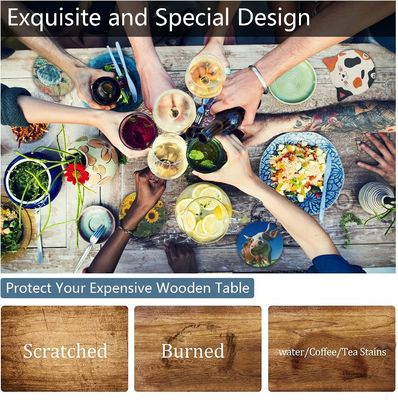 Modern gestaltete Keramikunterstände in verschiedenen Formen und Farben für Tischdekoration