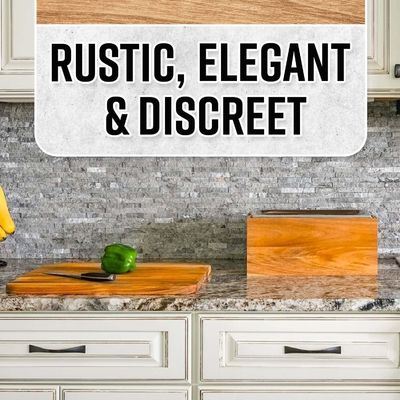 Küchenkompostbehälter aus Edelstahl mit Klappdeckel und rostfester Einlage auf Wunsch