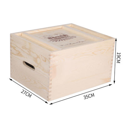 2-6 Flaschen Weinkarton aus Massivholz zum Geschenk