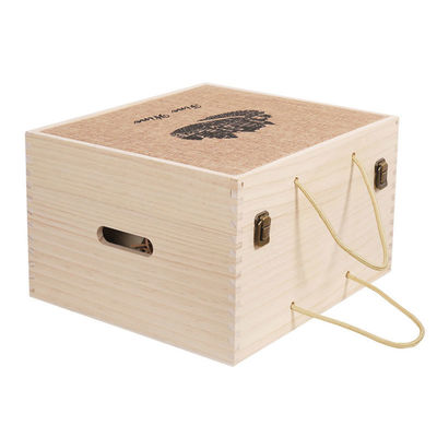 2-6 Flaschen Weinkarton aus Massivholz zum Geschenk