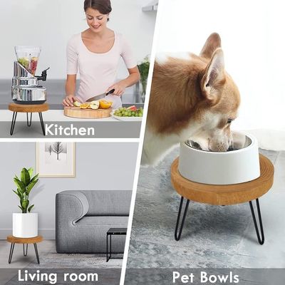 Postverpackung Y Runder Holzpflanzenstand für moderne Innenräume