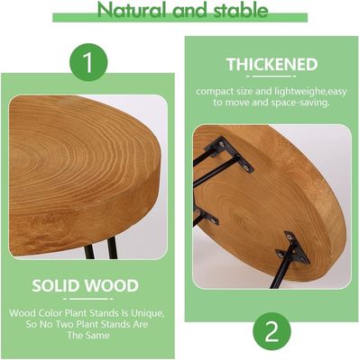 Postverpackung Y Runder Holzpflanzenstand für moderne Innenräume