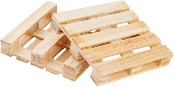 Holz schlichte Farbe 3.9 X 3.9 In Custom Logo Größe Quadrat Mini-Palette Natürliche Tasse Matte