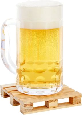 Holz schlichte Farbe 3.9 X 3.9 In Custom Logo Größe Quadrat Mini-Palette Natürliche Tasse Matte