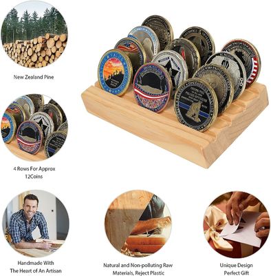 4x6x1 Zoll Militärische Herausforderung Münzhalter Display Stand Rack für benutzerdefinierte Größe Münzen