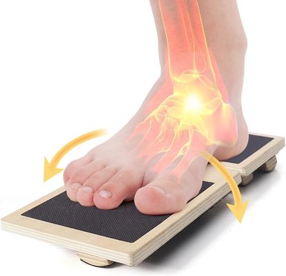 Balance Board Training Gleitfreie Holz Wobble Board für Knöchel Stärker Exerciser