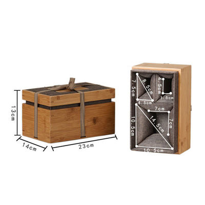 Graviertes Logo Geschenkpaket Umweltschutz Bambus- und Polyesteruhrkasten für Männer