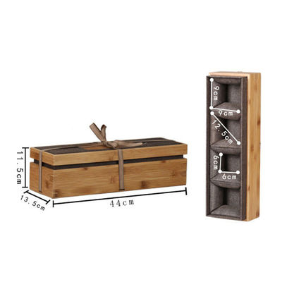 Graviertes Logo Geschenkpaket Umweltschutz Bambus- und Polyesteruhrkasten für Männer