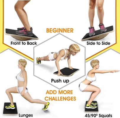 Professionelle Holz-Balance-Board für Bein-Training