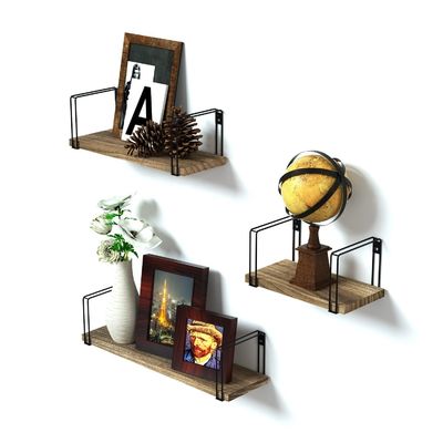 Wohnzimmermöbel Wandregal Metall Holz Modernes Küchengerät Platz sparen