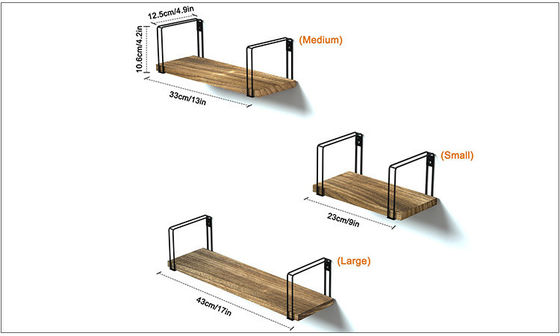Wohnzimmermöbel Wandregal Metall Holz Modernes Küchengerät Platz sparen