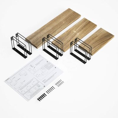 Wohnzimmermöbel Wandregal Metall Holz Modernes Küchengerät Platz sparen