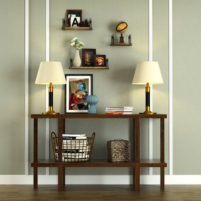 Wohnzimmermöbel Wandregal Metall Holz Modernes Küchengerät Platz sparen