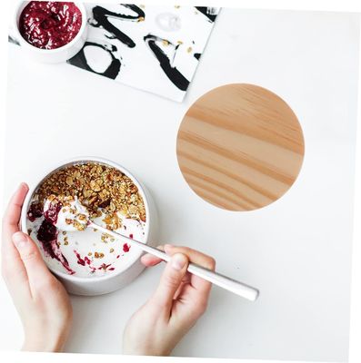 8 Stück Holz Bambusdeckel Nichtverschütterung Kerzen Glasgläser Lufttassigläser Holzdeckel Gläser