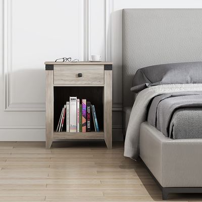 Moderner Bauernhaus Nachttisch mit Schubladen Rustikales Holz Nachttisch 16 x 19 x 24 Zoll