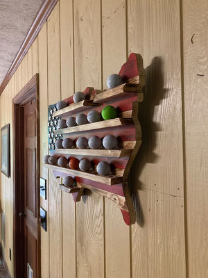 Holz amerikanische Flagge Golfballhalter für Golfball Display im Wohnzimmer