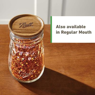 Nicht verschüttete, kundenspezifische Größe Logo 5-Pack Breitbraun Acacia Holzkugel Gläser Holzlagerdecken