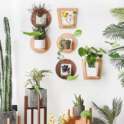Innenpflanzenstand Holzpflanzenhänger Rustikausstellregal mit individuellem Logo