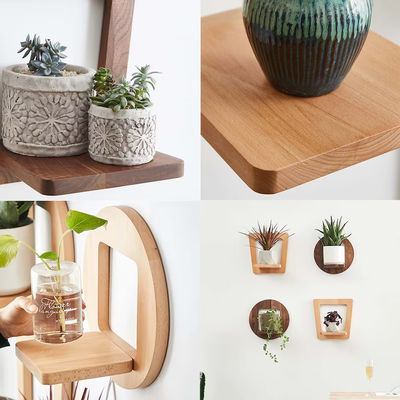 Innenpflanzenstand Holzpflanzenhänger Rustikausstellregal mit individuellem Logo