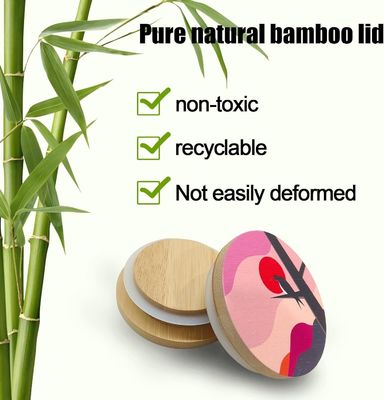 8 Silikon-Siegelringe mit farbenfrohen Boho-Mustern und Bambusdeckeln