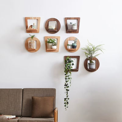 Innenpflanzenstand Holzpflanzenhänger Rustikausstellregal mit individuellem Logo