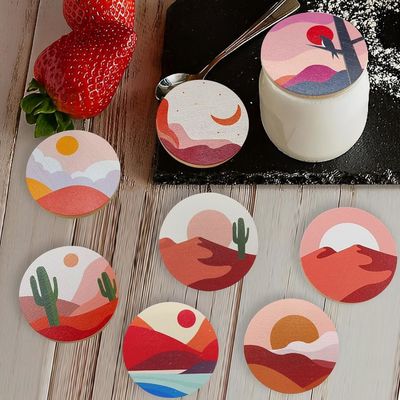 8 Silikon-Siegelringe mit farbenfrohen Boho-Mustern und Bambusdeckeln