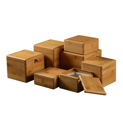 Material Struktur Massivholz Handgefertigt Rechteck Knick Knacks Schmuck Bambus Geschenkbox