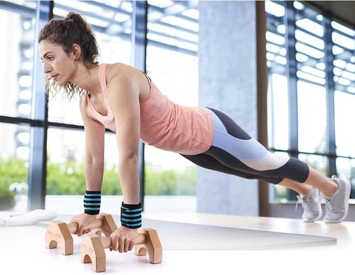 Push Up Bars Fitnessstudio Ausrüstung mit Anti-Rutschmatte Training Solid Übung Frauen Männer Tragbare Fitness auf Wunsch