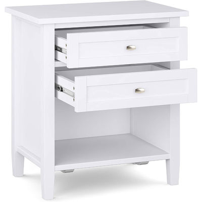 Schlafzimmermöbel Modernes Design Rustikales 24" Schwarzes Weites Nachttisch Massivholz Nachttisch