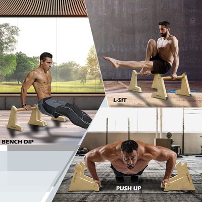 20x12 Zoll Holzparallettes und Push Up Bars für nicht rutschfähige Gymnastik Handstand-Training