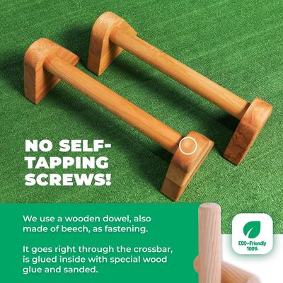 Personalisiertes Logo Holzmuskel Push-Up-Stände für Kalisthenik Training Gym-Ausrüstung