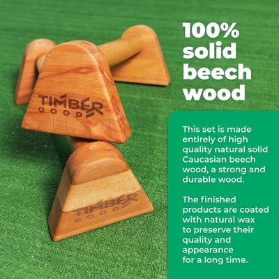 Personalisiertes Logo Holzmuskel Push-Up-Stände für Kalisthenik Training Gym-Ausrüstung