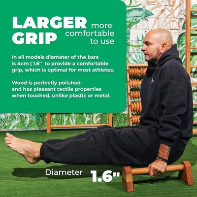 Personalisiertes Logo Holzmuskel Push-Up-Stände für Kalisthenik Training Gym-Ausrüstung